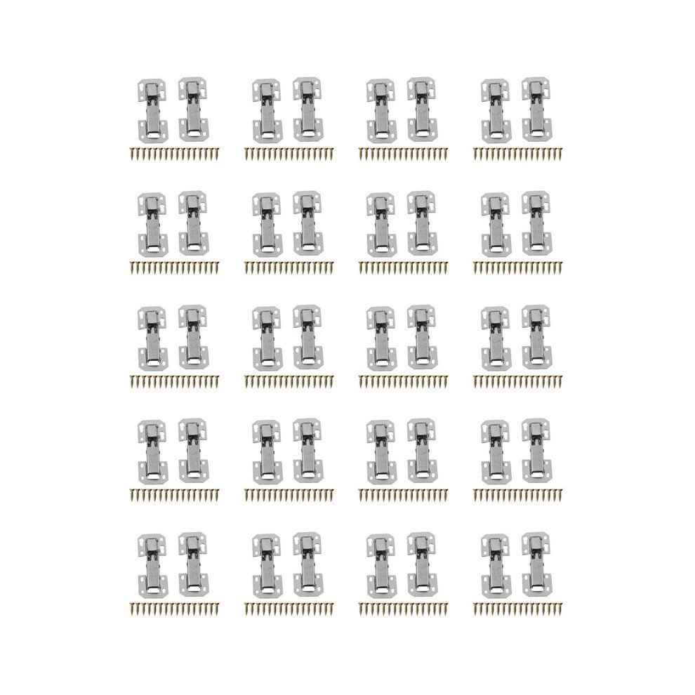 40Pcs Soft Close Kitchen Cupboard Cabinet Wardrobe 90Degree Door Hinges & Screws 6033988303836