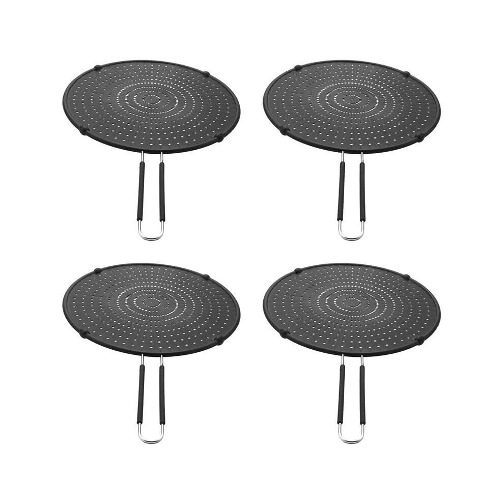 4Pcs 32Cm Silicone Splatter Screen Guard Nonstick Oil Grease Pan Lid For Frying Pan Skillet Cooking Silicone 6033488541622