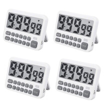 4X Digital Kitchen Timer, Large Display Cooking Timer Cycle Count /Down Timer with Digits Directly Input, Loud Alarm