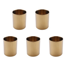 5X Gold Flower Vase Pen Holder Desktop Storage Container for House Office - Cylinder
