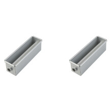 2X Assadeira de Bolo Longo Fluindo Coração Molde de Bolo de Liga de Alumínio Forma de Pão Quadrado com Tubo Central Ferramentas de Bolo DIY-B