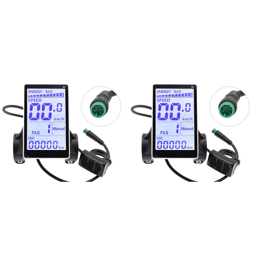 2X Universal Electric Bike Lcd Display Screen E-Scooter M5 Panel Electric Bike Lcd Meter For Mountain Bikes 6034266134395
