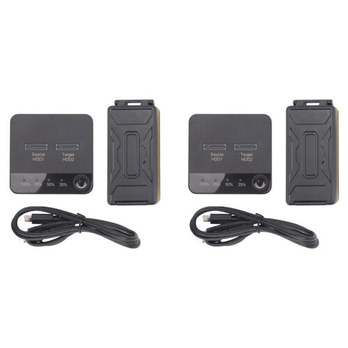2X M.2  Duplicator M.2  Dual Bay SSD Enclosure External Hard Disk Docking Station with Clone for M2 HDD SSD