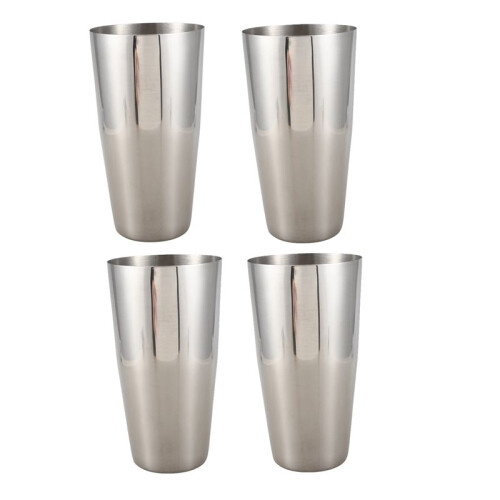 4X Stainless Steel Mixer Shake Beverage per Flair Bartender Cocktail Shaker, Argento