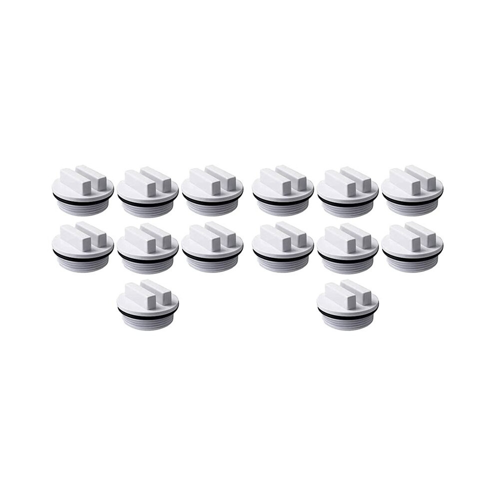 14 Pcs 1.5 Inch Threaded Pool Spa Return Winterizing Filter Drain Plug With O-Ring For Winterizing Pools During Season 4711520233613