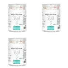 3X Newborn Baby Toothbrush Baby Tongue Coating and Milk Stain Cleaning Cotton Swab Baby Oral Cleaning Cotton Swab