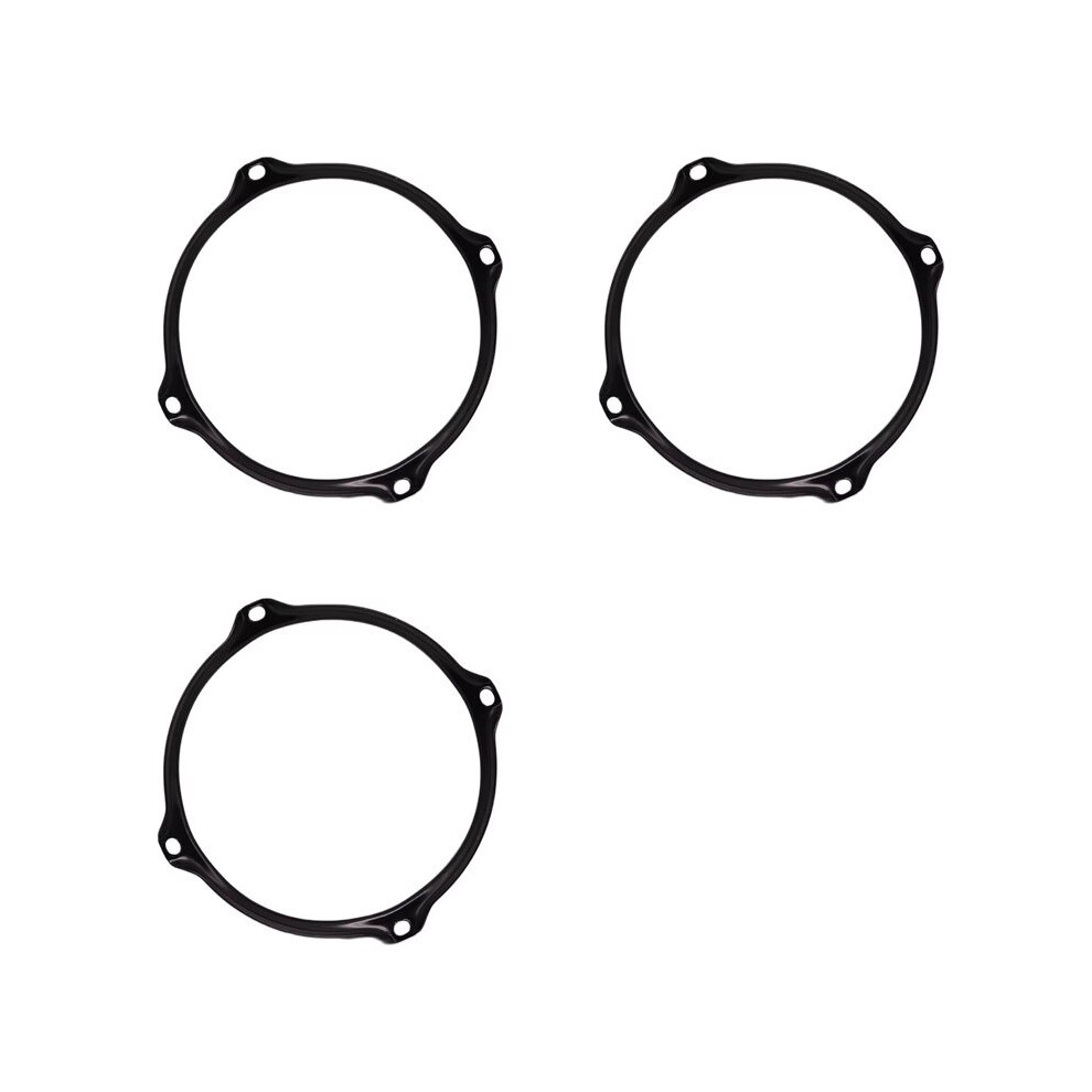 3X Drum Rim Alloy 6Inch 4 Hole Drum Rim Snare Hoop Drum Hoop For 6Inch Snare Drum Percussion Instrument Parts Black 6032429464266
