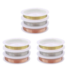 9 Rollen 18 Gauge Schmuck Kupfer Bastel Draht, TrüBungs Beständiger Schmuck Perlen Draht für Schmuck Herstellung und Basteln
