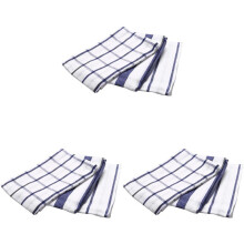 30 Stück Hohe Qualität Blau Weiß Plaid Gestreiften Geschirr Tuch Küchen Tuch Serviette Tisch Decke Baumwolle Gewebe