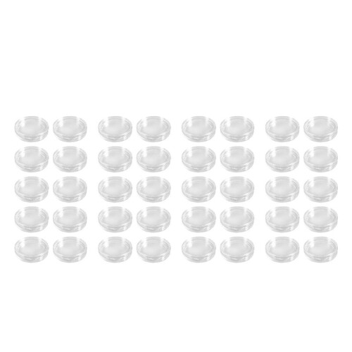 40 Pcs Small Round Transparent Plastic Coin Capsules Box 35mm