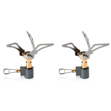 2X Réchaud Électrique Pliable Intégré Réchaud de Camping Portable pour Barbecue Réchaud de Pique-Nique