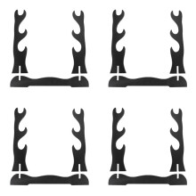 4X 3Tier Samurai Sword Katana Holder Stand Bracket Rack Display Black