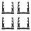 4X 3Tier Samurai Sword Katana Holder Stand Bracket Rack Display Zwart 1
