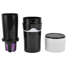 450ml Portable Travel Drip Coffee Maker, Black & White, Compact 18x8.6cm