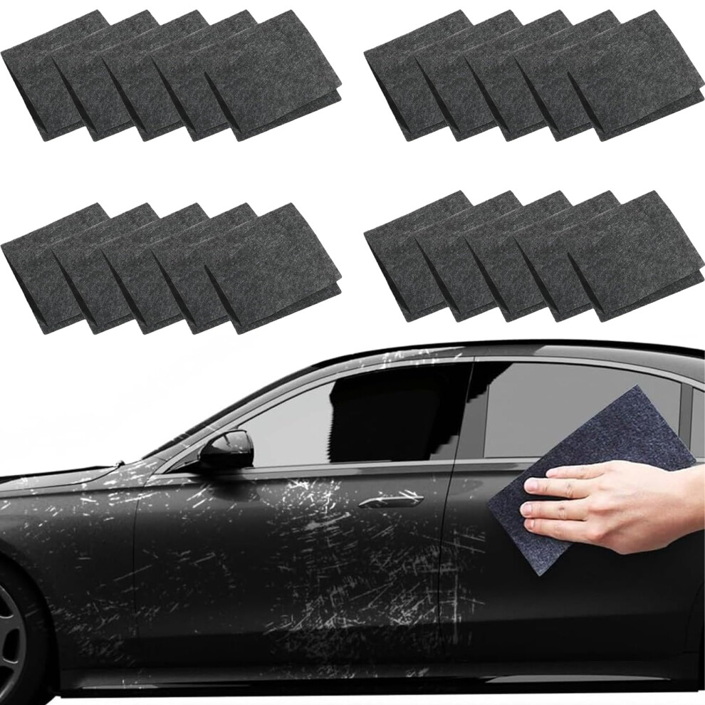 Car Scratch Remover Cloth 20 Pack 8X4in Â Nano Cleaning Cloth For Car Paint Restoration And Scratch Green 9073542692676