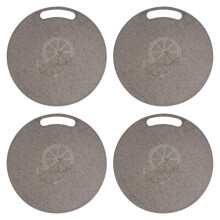4X Schneiden Brett Kunststoff Küche Schneiden Brett Rundes Backen Brett Obst Gemüse Schneiden Brett mit Griffen 31Cm