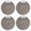 4X Cutting Board Plastic Kitchen Cutting Board Round Baking Board Fruit Vegetable Cutting Board with Handles 31cm 1