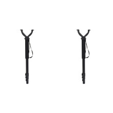 2X Aluminum Alloy Hunting Stand Adjustable Height Monopod Portable Hunting Accessories with Anti-Lost Wristband