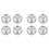 8X Stainless Steel 3 Sections Round Divided Dish Snack Dinner Plate Diameter 24Cm 1