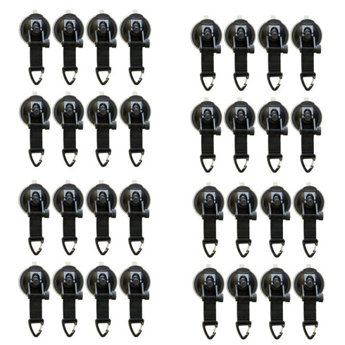 32Pcs Suction Cup Anchor Securing Hook Tie Down,Camping Tarp As Car Side Awning, Pool Tarps Tents Securing Hook