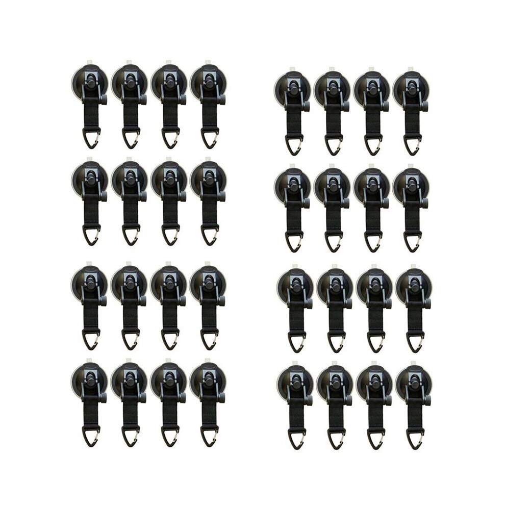 32Pcs Suction Cup Anchor Securing Hook Tie Down,Camping Tarp As Car Side Awning, Pool Tarps Tents Securing Hook 6033381199340