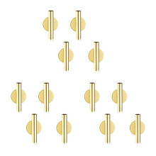 12Pcs Wall-Mounted Flower Tube Wall Metal Vase Decoration Stand Dry Vase Stand for Displaying Flower Decoration,Gold