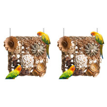2X Bird Toys, Parakeet Toys Bird Foraging Toys Grass Mat Climbing Wall for Parakeet,,Cockatiel,Conure,Lovebird