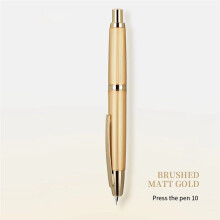 Jinhao 10 Light Luxury Press Einziehbarer Füllfederhalter für Kalligraphie, Schreiben, Signieren, Büro, Geschenkstift, A