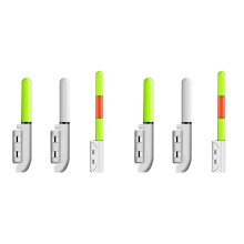 6PCS Fishing Lamp Electric LED Stick Light Night Fishing Tackle Accessory Luminous Float(Steady , Flash, Two-Color)