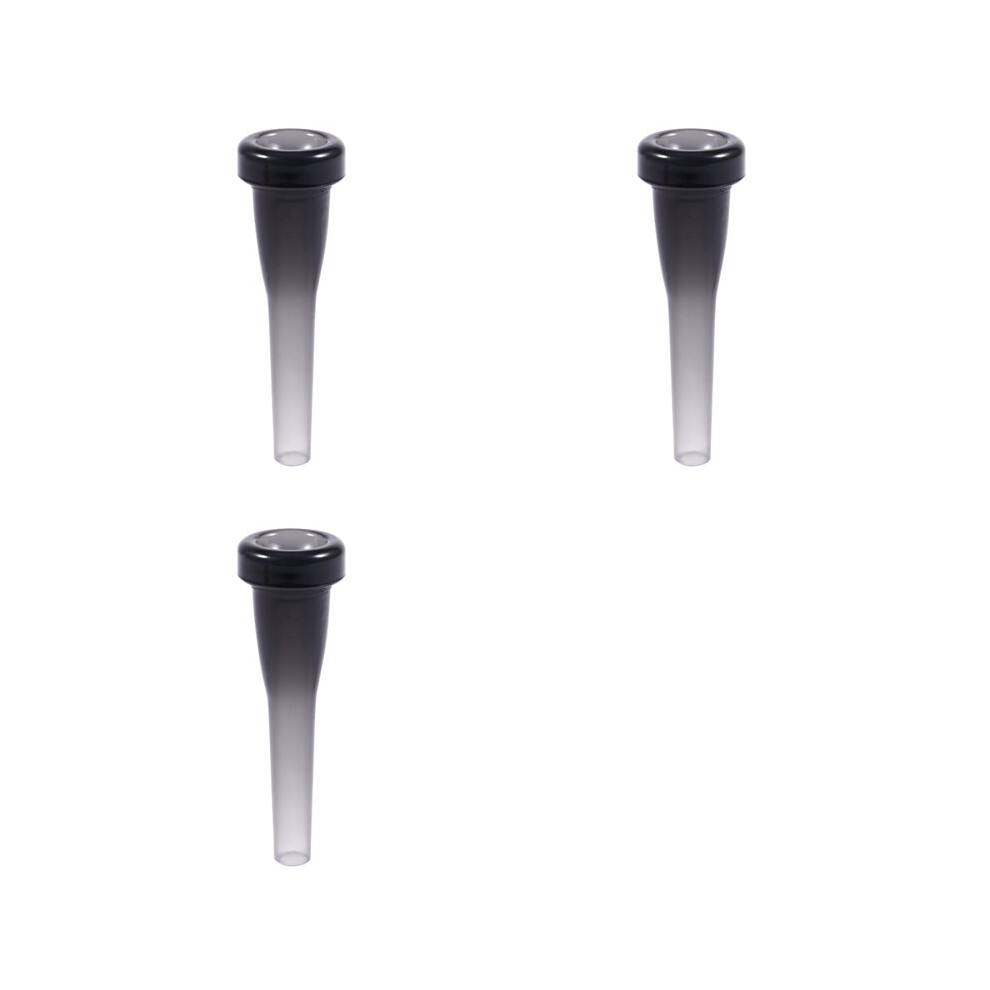 3X Abs Trumpet Mouthpiece Meg 5C Size For Beginner Musical Trumpet Accessories Parts Or Finger Exerciser,Black 6033986788475
