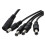 3X 1 to 4  Power 4-Port Splitter Adapter Adaptor Cable CCTV Camera 3
