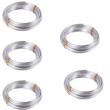 5pcs 3mm Aluminium Wire 10M  Silver Wire for Jewellery Making Clay Modelling Bonsai and Model