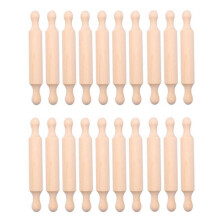 7In Wooden Rolling Pin Long Kitchen Baking Small Dough Rolling Pin for Children Fondant Pastry Pizza Crafting 20Pcs