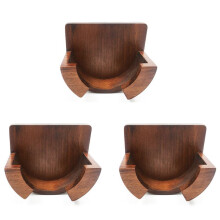 3X Porte-Filtre à Café 51MM-58MM Support Mural Bois Expresso Porte-Filtre à Café Inviolables Support Mural Outils à Café