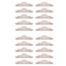 40pcs Left+Right(Each 20pcs) Vintage Wooden Carved Corner Onlay Furniture Wall Decor Unpainted Frame Applique