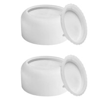 2X Silikonform med Lock Cylindrisk LjushåLlare, 3D-Ljussilikonform DIY-CementljushåLlare Form-A