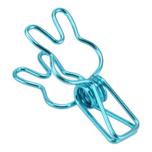 20 Stück elektroplattierte blaue Hohlmetall-Spiralclips, robust für Büro & Haushalt