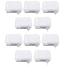 500 Stücke 4 Von 6 Zoll Organza Geschenk Taschen Kordelzug Schmuck Beutel Hochzeit Party Gefallen Taschen (Weiß)