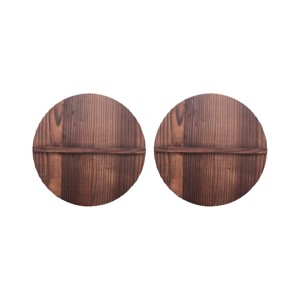 2X Kitchen Multi-Functional Wooden Pot Cover Handle Pan Lid Eco-Friendly Anti-Scalding Wood Baking Pot Lids Cover 36Cm 4714120675227