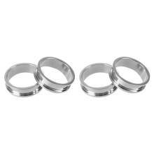 2 Paire Vis AjustéE en Acier Inoxydable Oreille Bouchons Anneaux Chair Tunnels Piercing Bijoux Couleur Acier, 22Mm