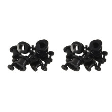 Edelstahl Ohr Tunnel Plugs Ear Stretchers Expander 1,6-10 mm Set Von 32 Stück Schwarz
