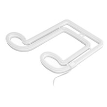 Red LED Neon Music Note Night Light - 17cm x 20cm Wall Decor