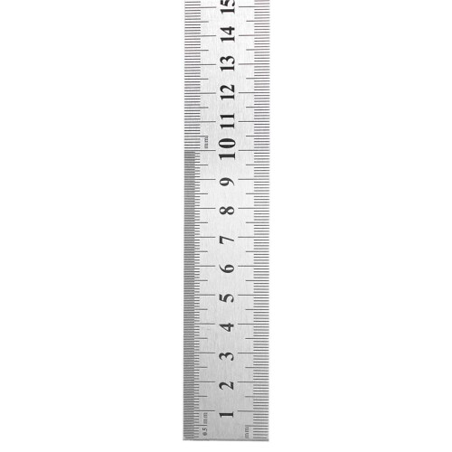 10X Stainless Stahl Doppelseitenmaßlineal 60cm, Silber 2