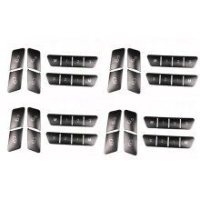 48Pcs Car Door Memory Lock Buttons Stickers Cover Trim for A B C E Class CLA GLA GLE GL GLS ML