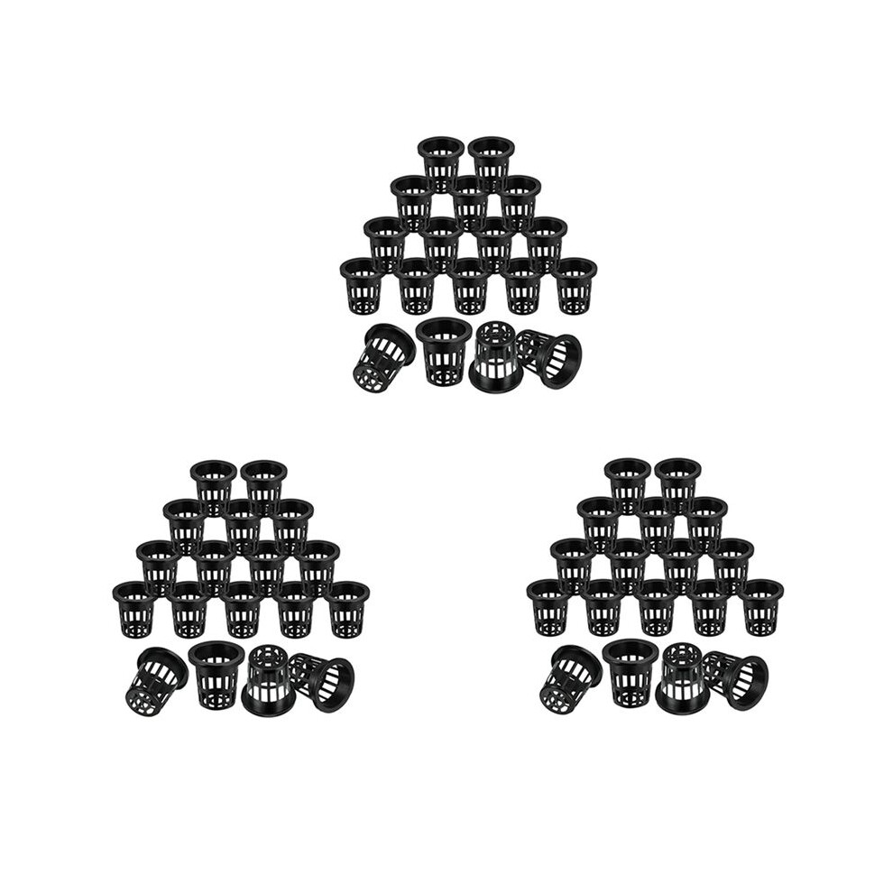 Semoic 300 Pack 2.36 Inch Net Cups Slotted Mesh Wide Lip Filter Plant Net Pot Bucket Basket For Hydroponics Aquaponics Orchids