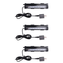 3pcs 15cm Waterproof LED Fish Tank Light Waterproof Aquarium Lights Multicolor Submersible Lamp(No Oxygen Pump)-US Plug
