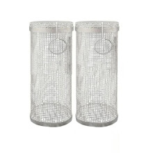 Barbecue Grill Grate Barbecue Cages Camping Picnic Cookware Outdoor Round BBQ Campfire Grill Grid Rolling Grill Basket