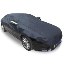 Car Windshield Snow Cover for Nissan Leaf 20112025, All Weather UV Resistant Waterproof Protector with Easy Strap Fastening (Black)