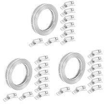 3X 304 Stainless Steel Worm Clamp Hose Clamp Strap with Fasteners Adjustable DIY Pipe Hose Clamp Ducting Clamp 11.5 Feet