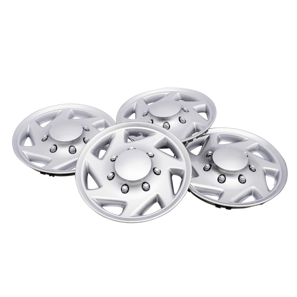 Hubcaps For Ford Econoline 16 Inch Full Coverage Wheel Covers Fits E250 E350 E450 19992018 Silver 9455672183956